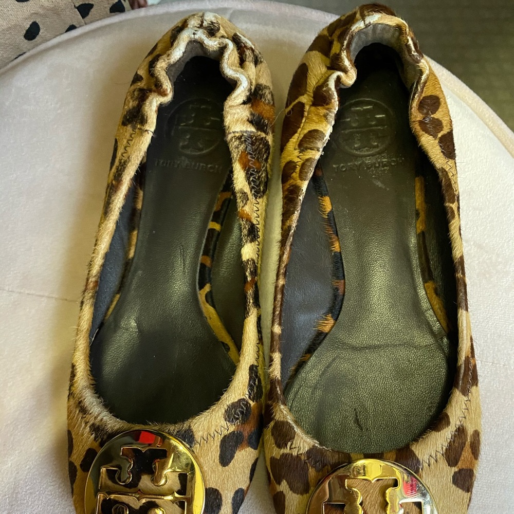 Tory Burch Flats leopard